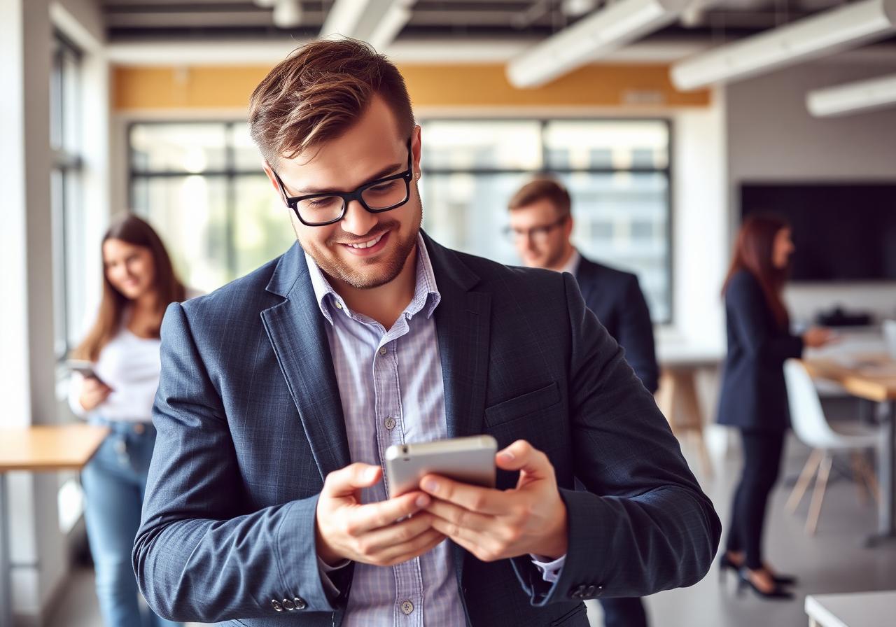 Manager reviewing approvals on a smartphone